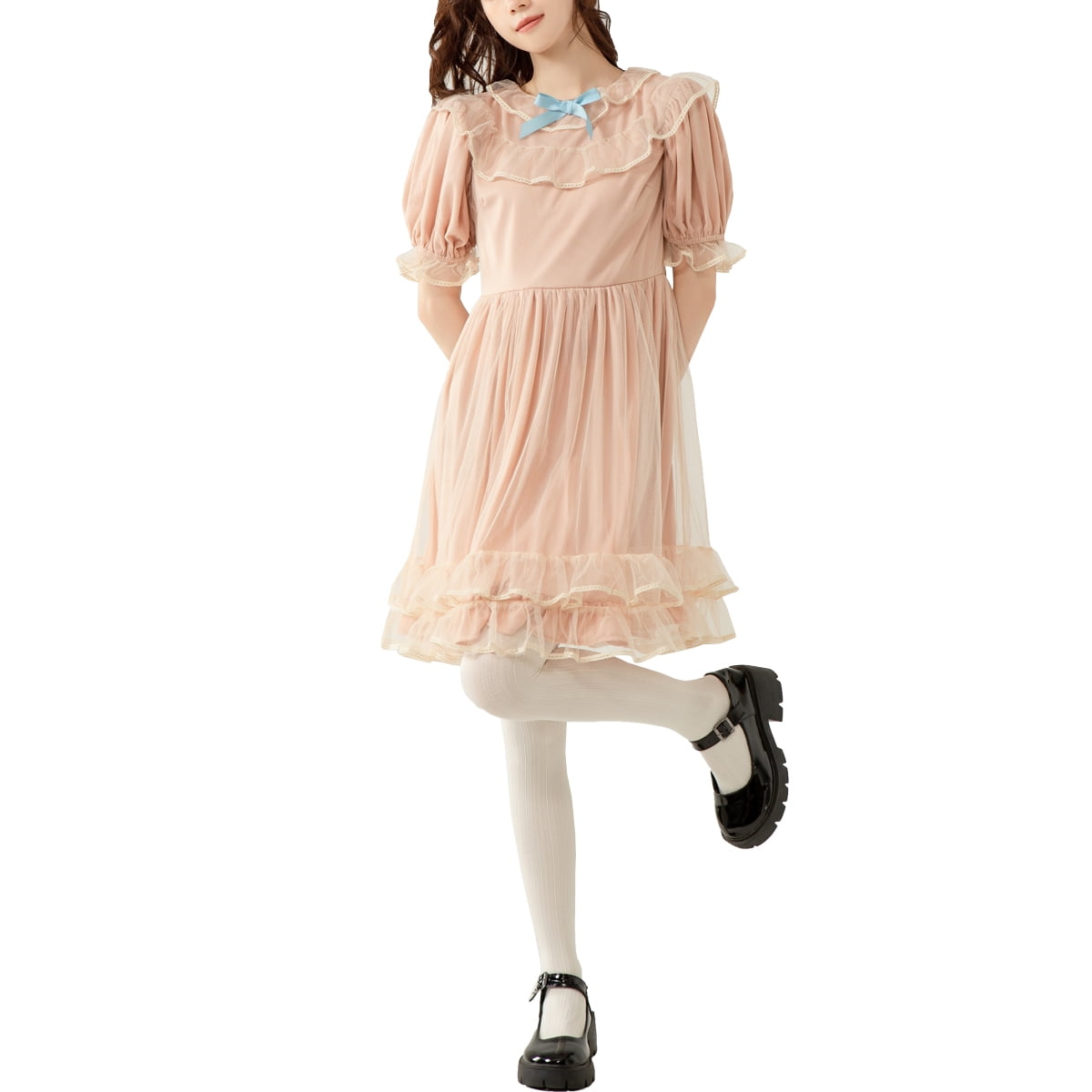Packitcute Summer Short Sleeve Women's Dress, Cute Ruffles
