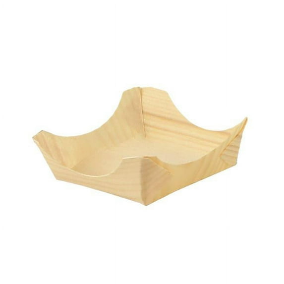 PacknWood 210BBUP3 Pin Up Wooden Square Plate - 2 Oz. Pack Of 1000