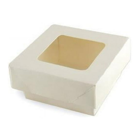 PacknWood 210KRAYWH195 White Kray Box With Window 60 Oz. Pack Of 200