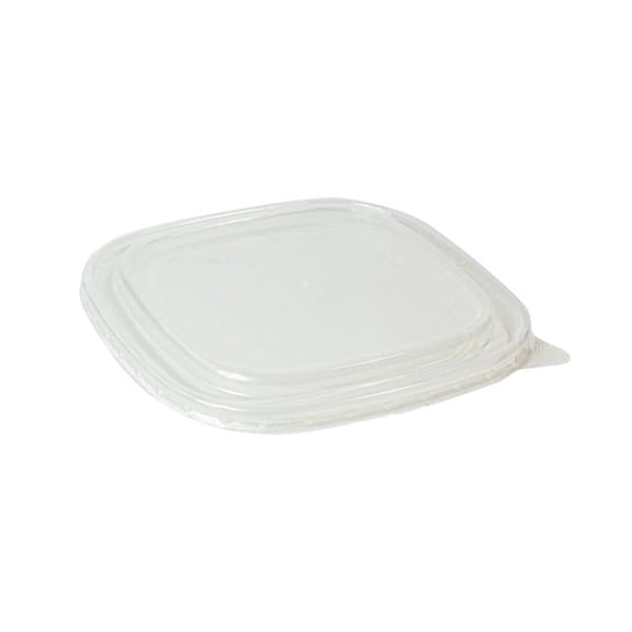 Packnwood 210PCARL1313PET 16-22 oz 5.1 x 5.1 x 0.2 in. Square Polyethylene Terephthalate Lid for the 210PCAR Range - 300 Piece