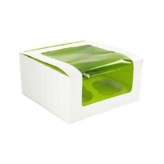 Packnwood 209BCKF4 Green Cupcake Box With Window