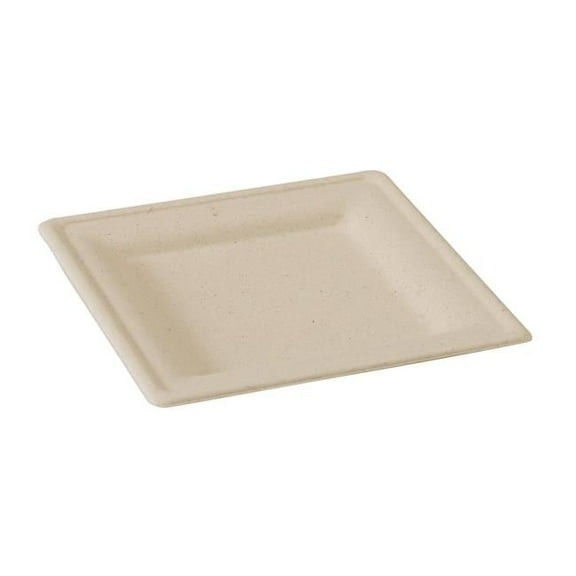 Packnwood 210APU2020ABRF Square Brown Sugarcane Plate