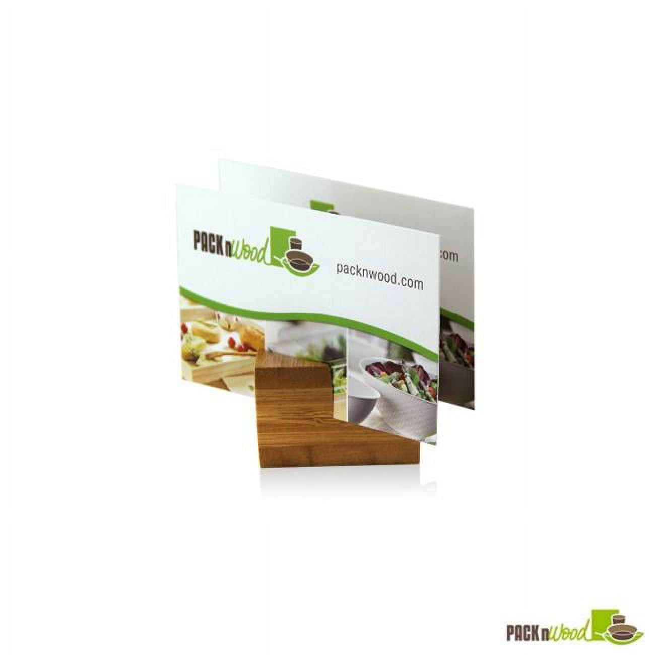 Small Natural Bamboo Double Card Holder
