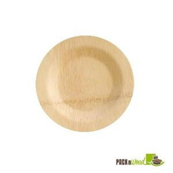 Packnwood 210BVNER9RD Bamboo Veneer Round Plate --9 in.