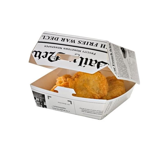 Packnwood 210EATBNEWS80 4 oz Newspaper Print Mini Slider Box