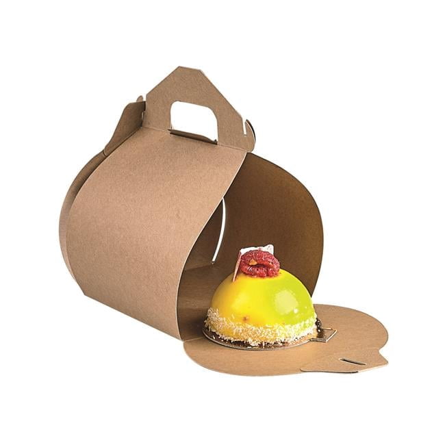 Snack Cake Box Packnwood 210HCK106 4.33 x 3.94 x 2.36 in. Kraft High Cake Box - 50 ...