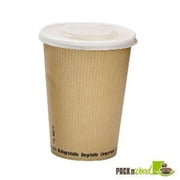 Packnwood 210PLAS32 Soup Cup with Rippled Kraft Design - 32 oz