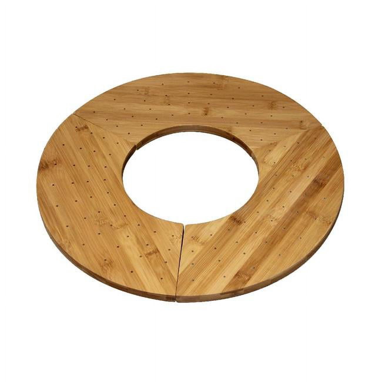 Packnwood 210SAMBRO40 Donut Bamboo Pick Holder with 40 Holes - 16 x 5 x 0.6 in. - 3 Piece