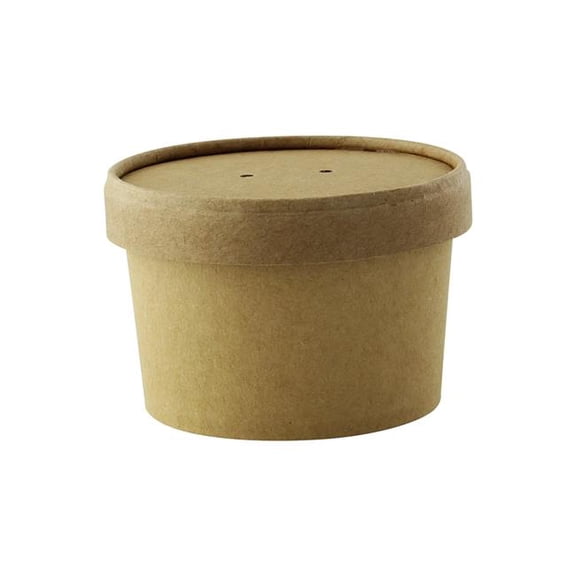 Packnwood 210SOUPCOK9 8 oz Brown Kraft Soup Cup with Kraft Lid Included