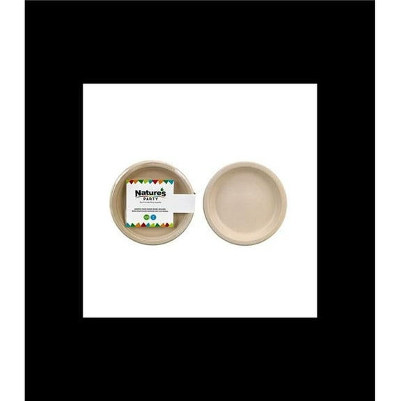 Packnwood 8NPAPU25BR 10.04 in. Brown Square Sugarcane Fiber Plate - 200 Piece