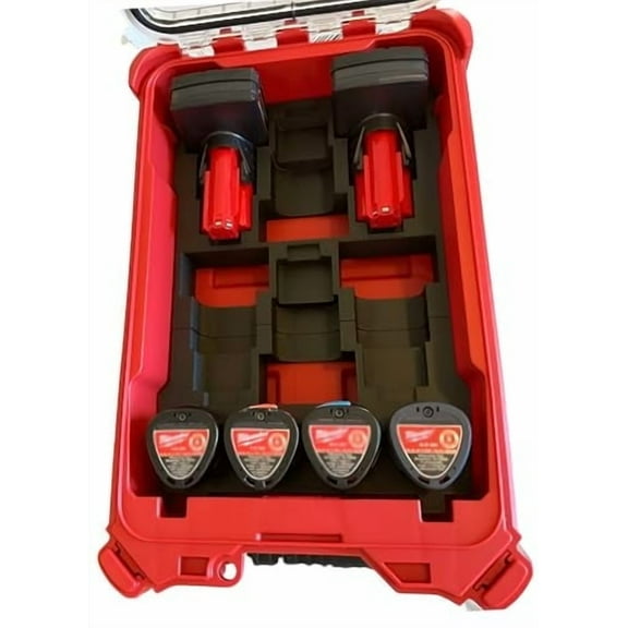 Packout Compact Insert For Milwaukee M12 Batteries CP & XC Compact Organizer Tool Accessory