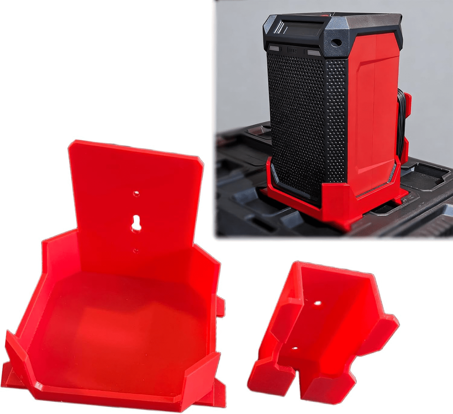 Packout Style Mount Compatible with Milwaukee M12 Radio (2951-20), Compatible with Packout Tool Boxes, Shop Audio Installers, Tool Storage Audio Accessories