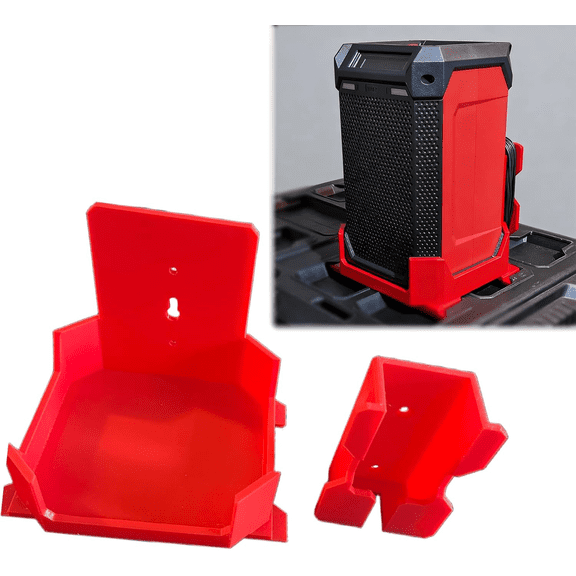 Packout Style Mount Compatible with Milwaukee M12 Radio (2951-20), Compatible with Packout Tool Boxes, Shop Audio Installers, Tool Storage Audio Accessories