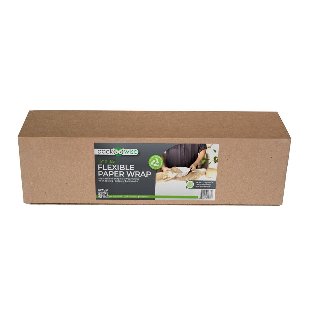 Packwise Flexible Honeycomb Cushioning Wrap,15 in.x165 ft., Dispenser Box Included, Kraft,1 Roll