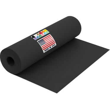 Paclord 12" x 1200" (100 ft) Black Construction Paper Roll, 45 lbs Thickness – Made in USA Construction Kraft Paper Roll for School Projects – Color Paper for Arts & Crafts, Decorations