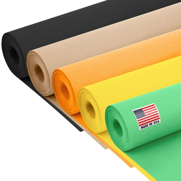 Paclord 24" x 1200" (100 ft) King Lion Kraft Paper Set, 45 Lbs - Brown, Green, Yellow, Orange, Black Kraft Paper - Made in USA Color Paper for Arts & Crafts, Appliques for Kids, DIY, Origami