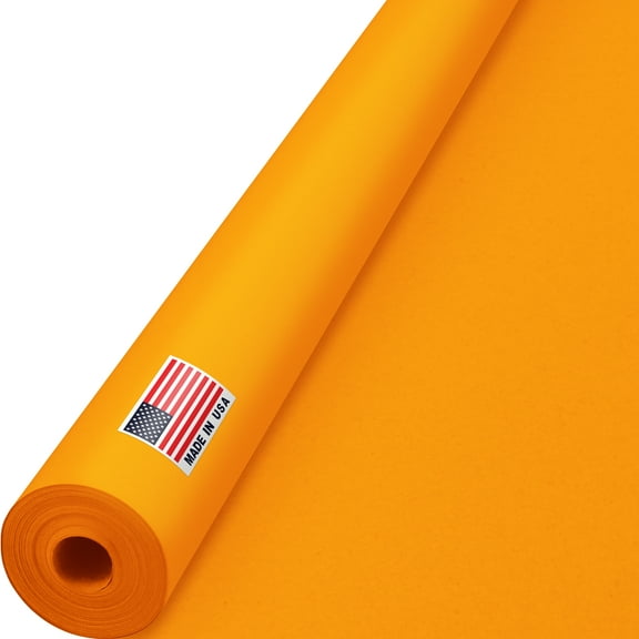 Paclord 48" x 1200" (100 ft) Orange Construction Paper Roll, (Pack of 1 Roll, Orange Color) – Made in USA Construction Kraft Paper Roll for School Projects – Color Paper for Crafts, Art Paper