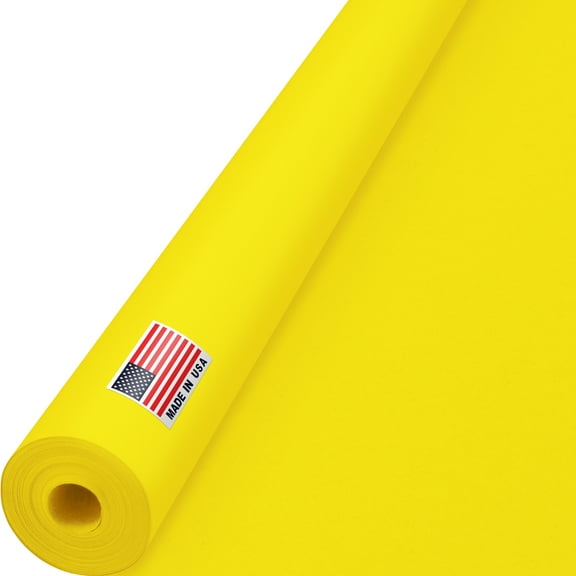 Paclord 48" x 1200" (100 ft) Yellow Construction Paper Roll, (Pack of 1 Roll, Yellow Color) – Made in USA Construction Kraft Paper Roll for School Projects – Color Paper for Crafts, Art Paper