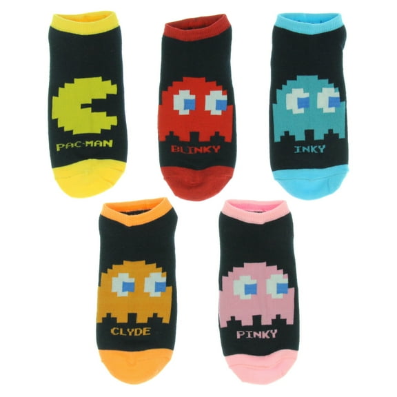 Pacman Arcade Game Women And Men 5 Pack Ankle Socks
