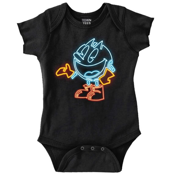 Pacman Eating Romper Boys or Girls Infant Baby Brisco Brands 12M