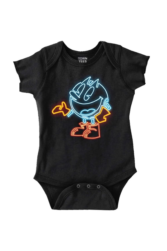 Pacman Eating Romper Boys or Girls Infant Baby Brisco Brands 12M