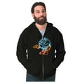 thumbnail image 1 of Pacman Eating Zip Up Hoodie Men's Women's Brisco Brands M, 1 of 6