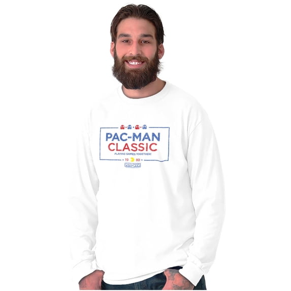 Pacman Solving Puzzles Long Sleeve TShirt Men Women Brisco Brands M
