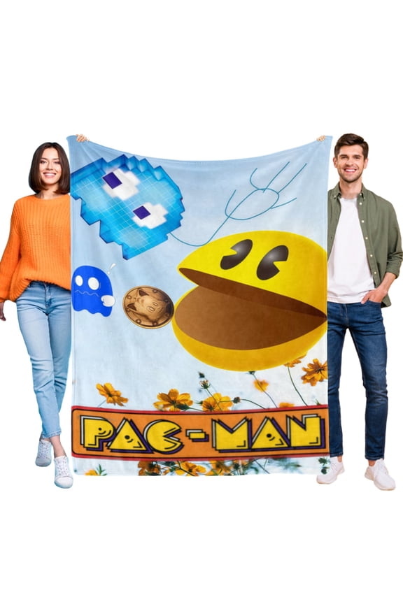Pacman Throw Blanket Gifts for Fans Lover Girls Boys Women Present Hoodie Him Bed 30"x40"
