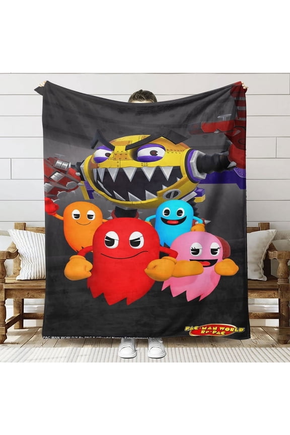 Pacman Throw Blanket Gifts for Fans Lover Girls Boys Women Present Hoodie Him Bed 30"x40"