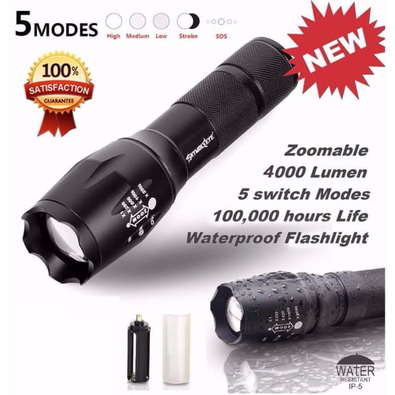 Pacnp Tactical LED Flashlight G700 SkyWolfeye X800 Zoom Super Bright Military Grade