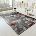 thumbnail image 1 of Paco Home Modern Designer Rug with Artful Design in Grey-Red - 2'8" x 4'11" (3'x5'), 1 of 5