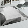 thumbnail image 1 of Paco Home Bordered Living-Room Rug with Modern Contour Cut - Grey - 5'3" x 7'7" (5'x7'), 1 of 5
