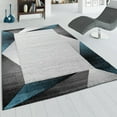 thumbnail image 1 of Paco Home Bordered Living-Room Rug with Modern Contour Cut - Grey Blue - 6'7" x 9'6" (6'x9'), 1 of 5