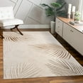 thumbnail image 1 of Paco Home Designer Rug with Textured Palm Leaf Pattern in Beige Brown, Size: 5'3" x 7'7", 1 of 4
