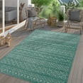 thumbnail image 1 of Paco Home Indoor & Outdoor Rug with Boho Pattern in Turquoise - 3'11" x 5'3" (4'x5'), 1 of 5
