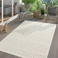 thumbnail image 1 of Paco Home Indoor & Outdoor Rug with Boho Pattern in Cream - 3'11" x 5'3" (4'x5'), 1 of 5