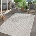 thumbnail image 1 of Paco Home Indoor & Outdoor Rug with Moroccan Pattern in Cream - 4'7" x 6'7" (4'x6'), 1 of 5
