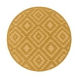 thumbnail image 1 of Paco Home Indoor & Outdoor Rug with Moroccan Pattern in Yellow - 6'7" Round (6'Round), 1 of 5