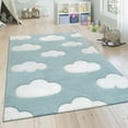 thumbnail image 1 of Paco Home Kids Rug with Charming Clouds for Nursery in Pastel Blue - 3X5, 1 of 5