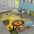 thumbnail image 1 of Paco Home Kids Rug with Jungle Animals Motif - Green Multicolor - 2'8" x 4'11" (3'x5'), 1 of 5
