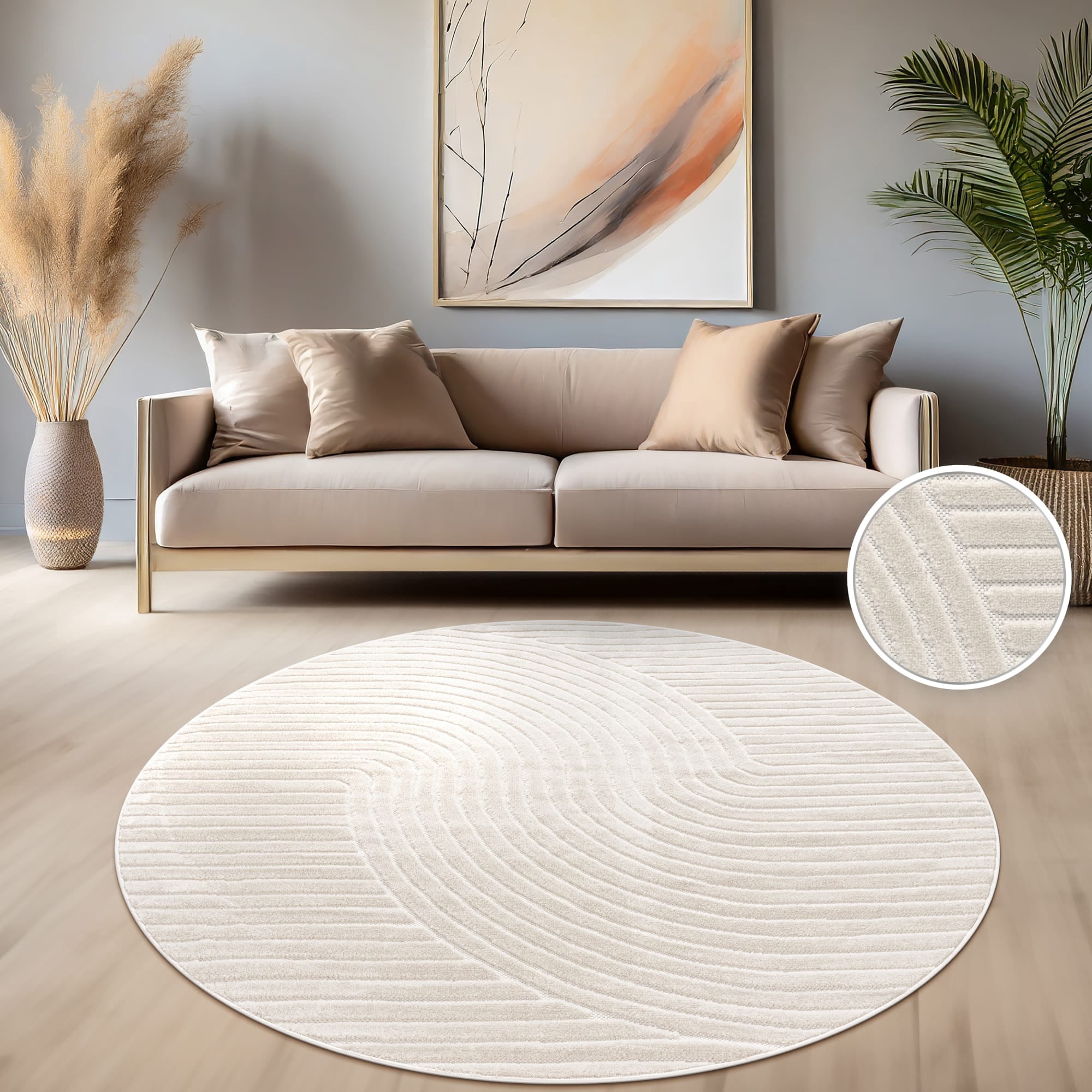 Simple Design Area Rugs Paco Home Modern Area Rug Minimalist Design with Curved Line Pattern in ...