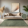 thumbnail image 1 of Paco Home Modern Area Rug Minimalist Design with Curved Line Pattern in Green - 3'11" x 5'7" (4'x6'), 1 of 6