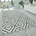 thumbnail image 1 of Modern Low-Pile Rug Geometric Moroccan Design in Pastel Colors in Gray - 2' x 3'3" (2'x3'), 1 of 5