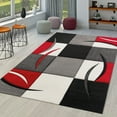 thumbnail image 1 of Paco Home Modern Geometric Living Room Area Rug in Red – 5'3" x 7'7" (5'x7'), 1 of 5