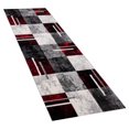 thumbnail image 1 of Paco Home Modern Designer Area Rug Contemporary Checkered Contour Cut Grey-Red Area Rug, 2' x 3'7" - 2'8" x 8'2", 1 of 5