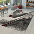 thumbnail image 1 of Paco Home Modern Designer Rug with Abstract Pattern in Grey Red - 6'7" x 9'6" (6'x9'), 1 of 5