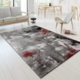 thumbnail image 1 of Paco Home Modern Designer Rug with Artful Design in Grey-Red - 2'8" x 4'11" (3'x5'), 1 of 5