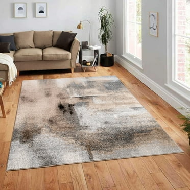 Paco Home - Modern Designer Rug with Rusti Colors in Cream Brown Black