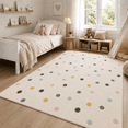 thumbnail image 1 of Paco Home Neutral Kids Rug with Playful Polka Dots in Multicolored - 2'8" x 4'11'' (3'x5'), 1 of 5