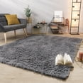 thumbnail image 1 of Paco Home Shag Rug Super Light & Cozy in Grey - 6'7" x 9'6" (6'x9'), 1 of 5